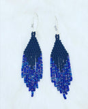 Black Top Fringe Earrings