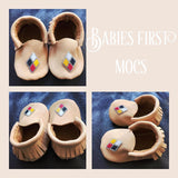 Baby's First Moccasins Made of Deer Hide