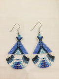 Colorful Native Beaded Tipi Earrings