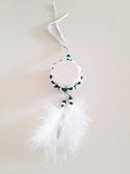 Small Drums with Glass Beads & Feathers