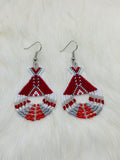 Colorful Native Beaded Tipi Earrings
