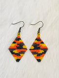 Beaded Camo Earrings
