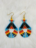 Colorful Native Beaded Tipi Earrings