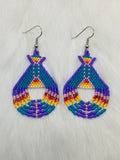 Colorful Native Beaded Tipi Earrings