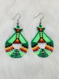 Colorful Native Beaded Tipi Earrings