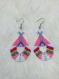 Colorful Native Beaded Tipi Earrings