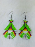 Colorful Native Beaded Tipi Earrings