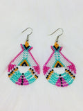 Colorful Native Beaded Tipi Earrings