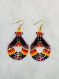 Colorful Native Beaded Tipi Earrings