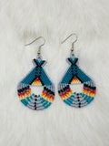 Colorful Native Beaded Tipi Earrings