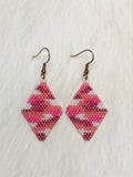 Beaded Camo Earrings