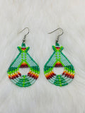 Colorful Native Beaded Tipi Earrings