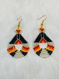 Colorful Native Beaded Tipi Earrings