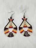 Colorful Native Beaded Tipi Earrings