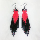 Fringe Red Dress Earrings