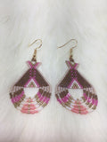 Colorful Native Beaded Tipi Earrings