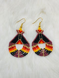 Colorful Native Beaded Tipi Earrings