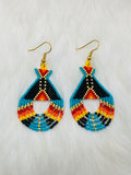 Colorful Native Beaded Tipi Earrings