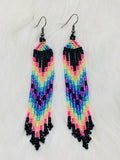 Neon Fringe Earrings