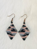 Beaded Camo Earrings