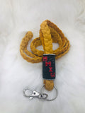 Braided Red Hand MMIW Lanyard