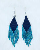 Black Top Fringe Earrings