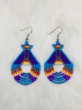 Colorful Native Beaded Tipi Earrings