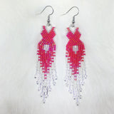Fringe Red Dress Earrings