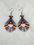 Colorful Native Beaded Tipi Earrings