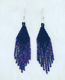 Black Top Fringe Earrings