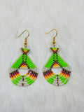 Colorful Native Beaded Tipi Earrings