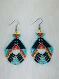 Colorful Native Beaded Tipi Earrings