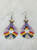 Colorful Native Beaded Tipi Earrings