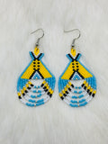 Colorful Native Beaded Tipi Earrings