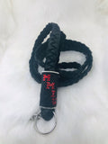 Braided Red Hand MMIW Lanyard
