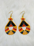 Colorful Native Beaded Tipi Earrings