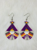 Colorful Native Beaded Tipi Earrings