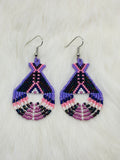 Colorful Native Beaded Tipi Earrings
