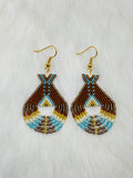 Colorful Native Beaded Tipi Earrings