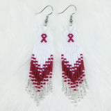 Fringe Red Dress Earrings