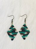Beaded Camo Earrings