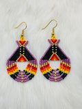 Colorful Native Beaded Tipi Earrings