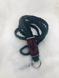 Braided Red Hand MMIW Lanyard