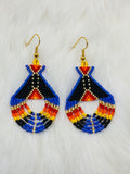 Colorful Native Beaded Tipi Earrings
