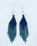 Black Top Fringe Earrings
