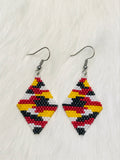 Beaded Camo Earrings