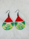Colorful Native Beaded Tipi Earrings