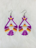 Colorful Native Beaded Tipi Earrings