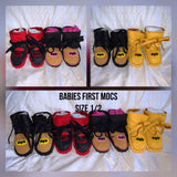 Baby's First Moccasins (Wrap Around Style, With Beadwork)