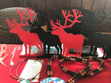 Metal Deer Book Ends, Traditional Native Canadian Home Decor (Set of 2)